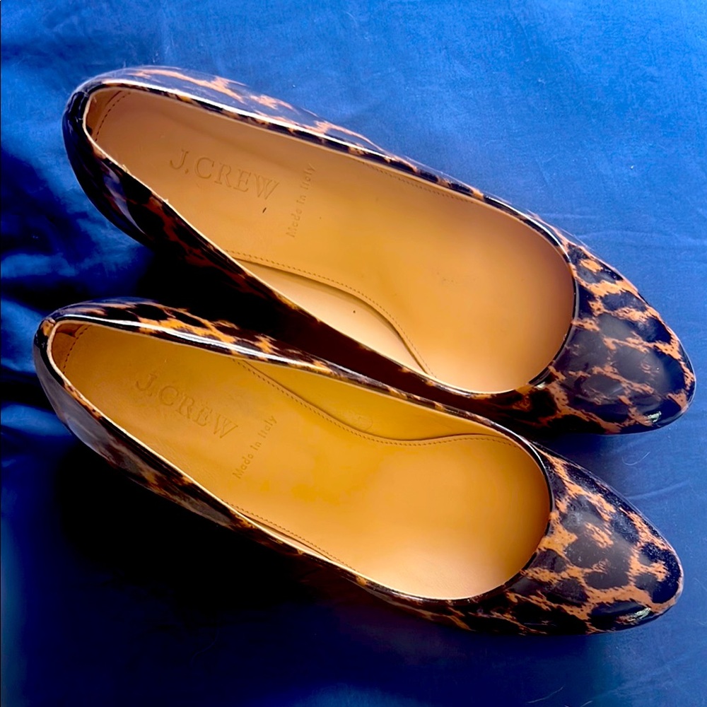 J. Crew cheetah Classic Design leopard 8.5 made Italy animal print